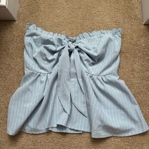 Light blue shein crop top